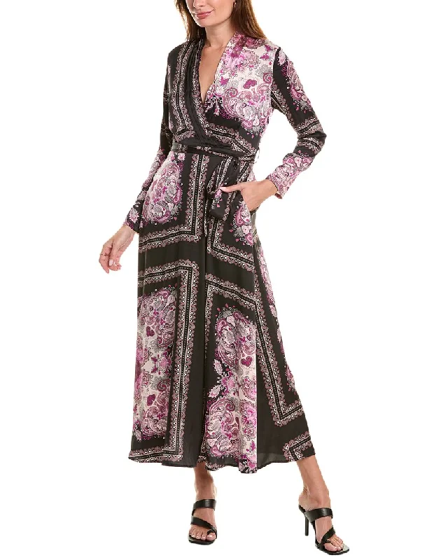 Gracia Paisley Maxi Dress Trendy Maxi Dress with Belt