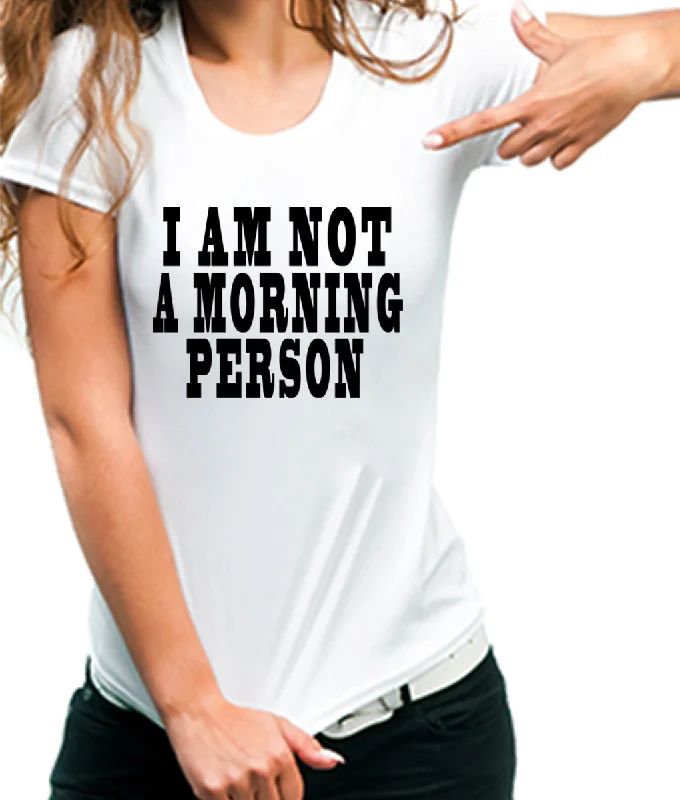 I Am Not a Morning Person Cara Delevingne Vogue Girl's T-Shirt Casual Formal Business