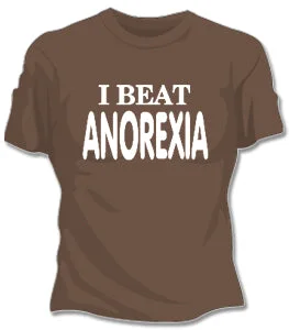 I Beat Anorexia Girls T-Shirt Machine Wash Dry Clean Hand Wash