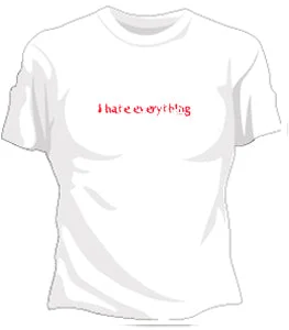 I Hate Everything Girls T-Shirt Hooded Caped Shawl Collar