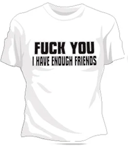 I Have Enough Friends Girls T-Shirt Wool Fabric Cashmere Fabric Tweed Fabric