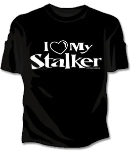 I Love My Stalker Girls T-Shirt Rayon Fabric Velvet Fabric Corduroy Fabric