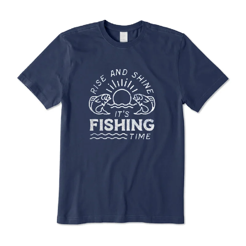 It's Fishing Time T-Shirt Fashionable Trendy Casual