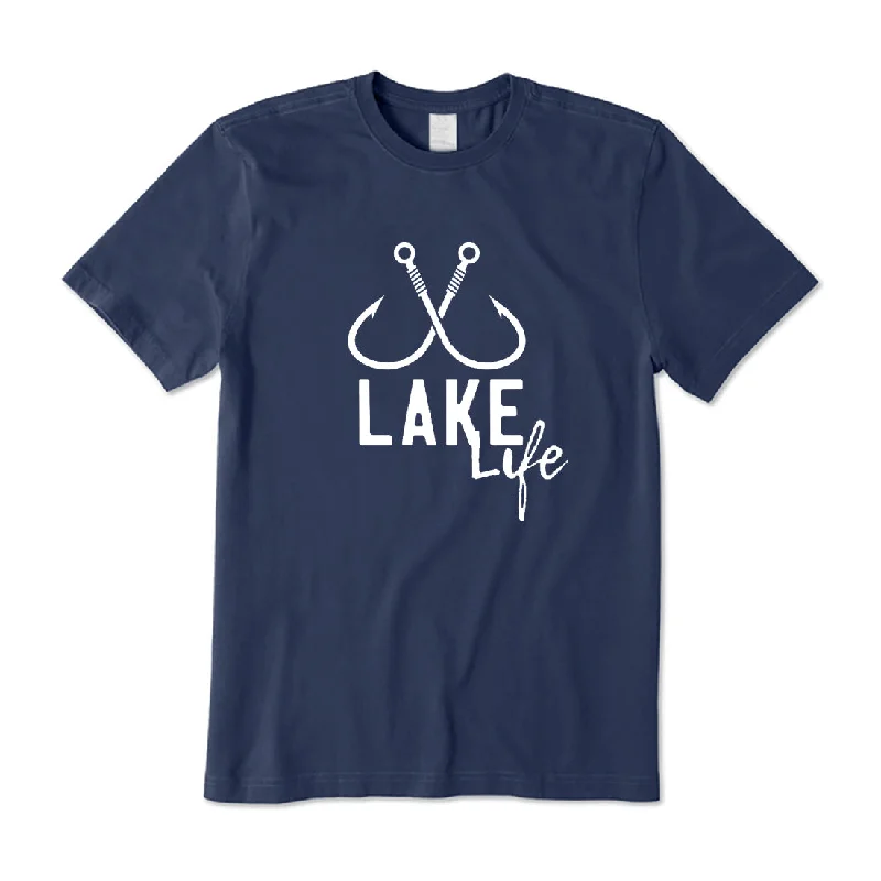 Lake Life T-Shirt Zippered Buttoned Snapped