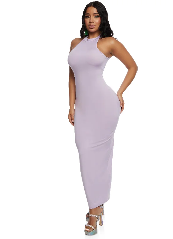 Daisy Mock Neck Tank Maxi Dress Fashionable Chiffon Maxi Dress