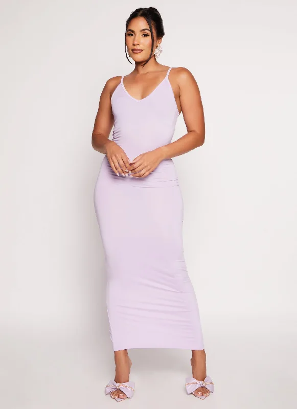 Daisy V Neck Bodycon Maxi Dress Chic Button-Up Maxi Dress