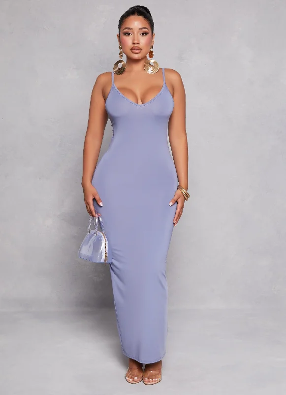 Daisy V Neck Bodycon Maxi Dress Stylish Longline Maxi Dress