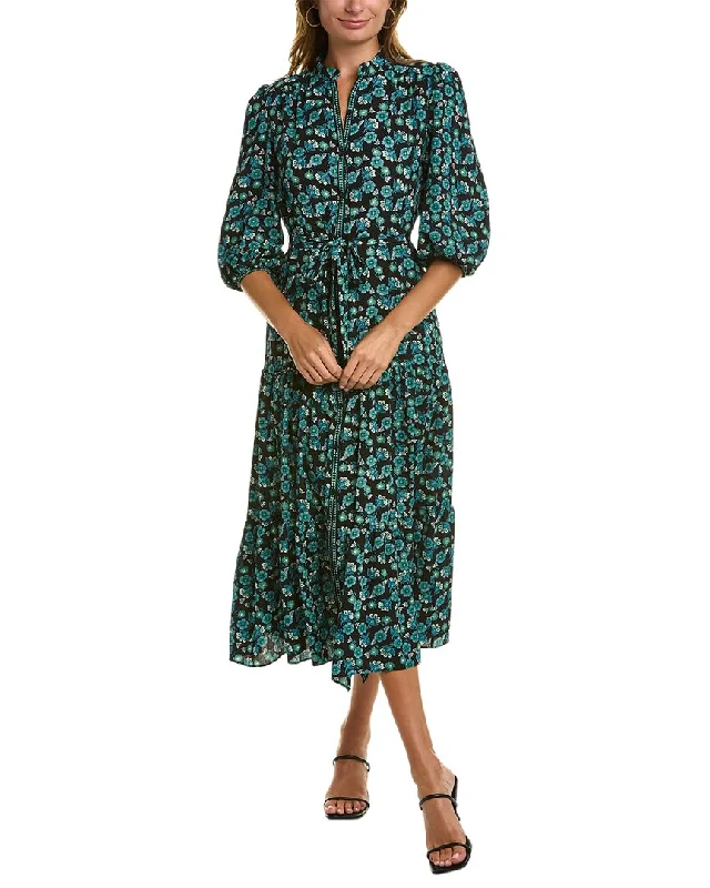 Max Studio Bubble Crepe Maxi Dress Elegant Maxi Dress with Lace