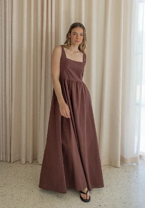 Miann & Co Women - Alba Strappy Maxi Dress - Coco Elegant Tiered Maxi Dress