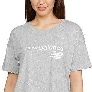 New Balance Women's Classic Core Stacked T-Shirt Fleece Nylon Spandex