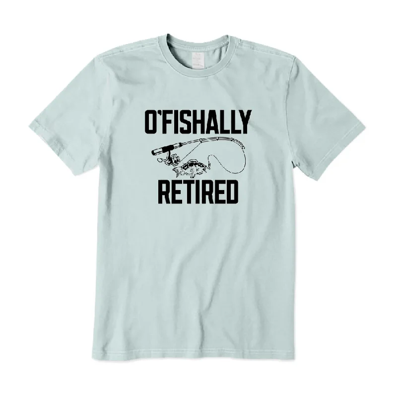 O'fishally Retired T-Shirt Houndstooth Herringbone Solid