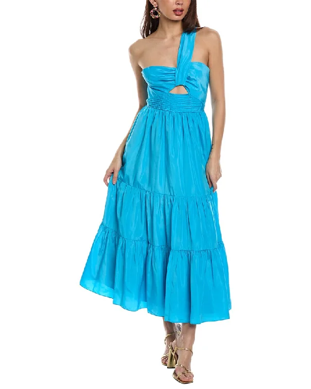 ONE33 Social One-Shoulder Maxi Dress Elegant Sleeveless Maxi Dress
