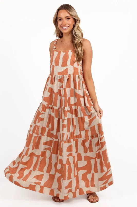 Quincy Maxi Dress - Natural/Camel Classic Black Maxi Dress