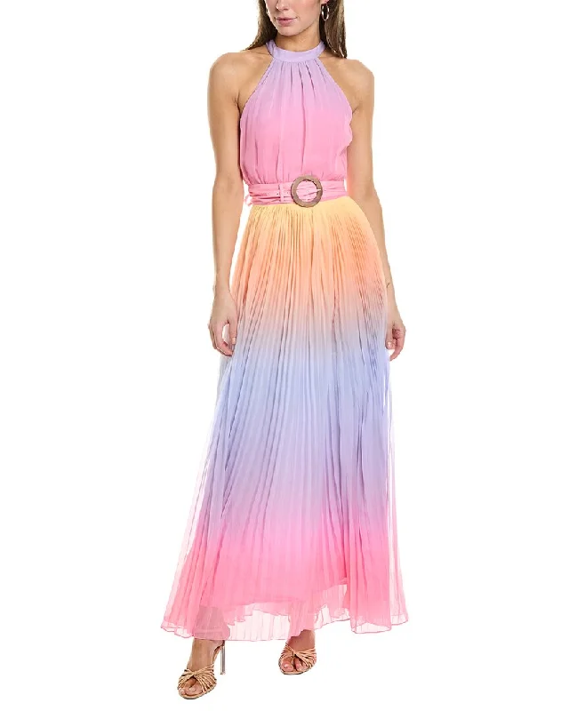 Rococo Sand Belted Maxi Dress Fashionable Printed Maxi Dress