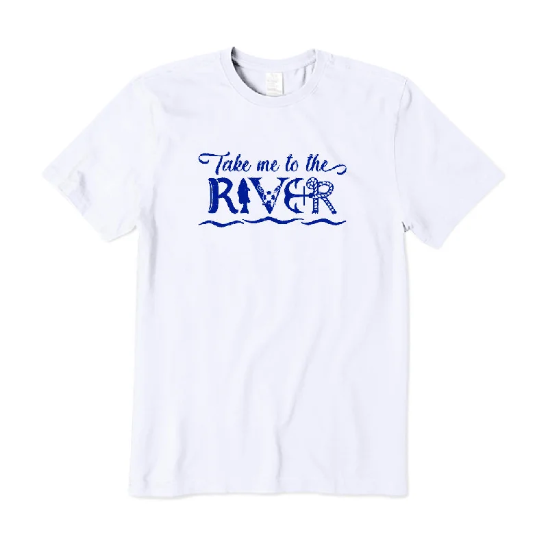 Take Me To The River T-Shirt Solid Print Embellished