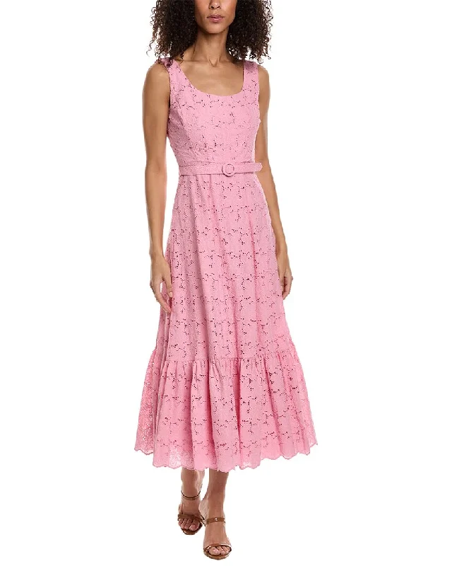 Taylor Eyelet Maxi Dress Elegant Pleated Maxi Dress