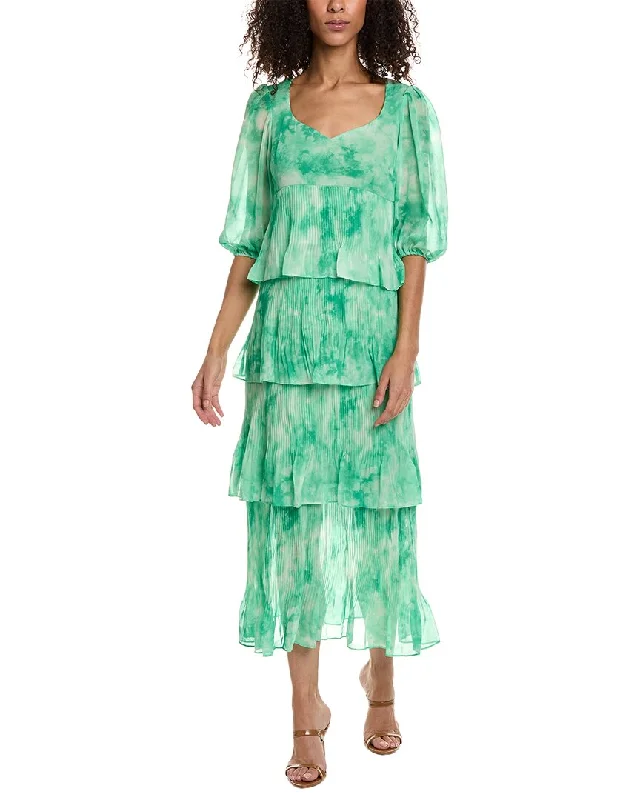 Taylor Printed Chiffon Maxi Dress Fashionable Layered Maxi Dress