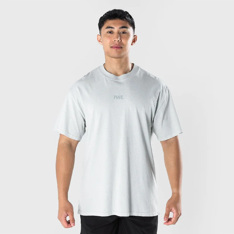 TWL - LIFESTYLE OVERSIZED T-SHIRT - WASHED CEMENT Iron Safe Non-Iron Wrinkle Free