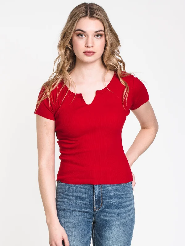 WOMENS ALLY NOTCH TEE - CLEARANCE Casual Formal Business