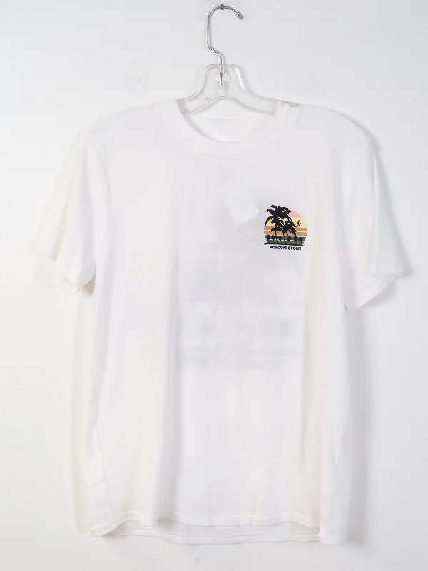 WOMENS DAYZE DAYZ S/S BF TEE - WHT - CLEARANCE Rayon Velvet Corduroy