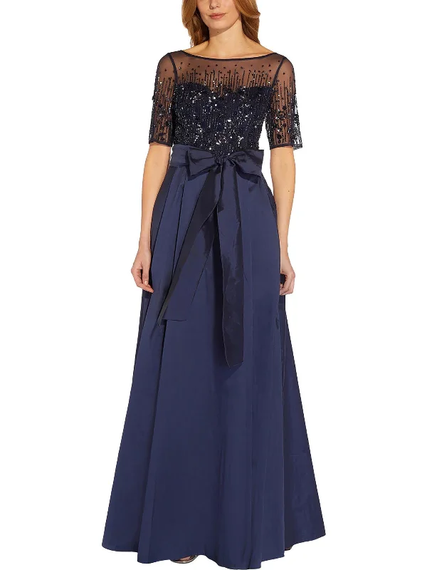 Womens Embellished Belt Maxi Dress Comfortable Ruffle Maxi Dress