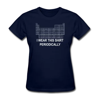 "I Wear this Shirt Periodically" (white) - Women's T-Shirt Chenille Brocade Lace