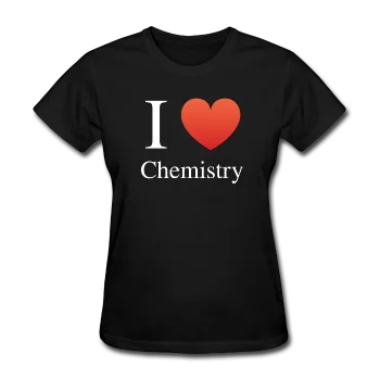 "I ♥ Chemistry" (white) - Women's T-Shirt Ribbed Striped Patterned