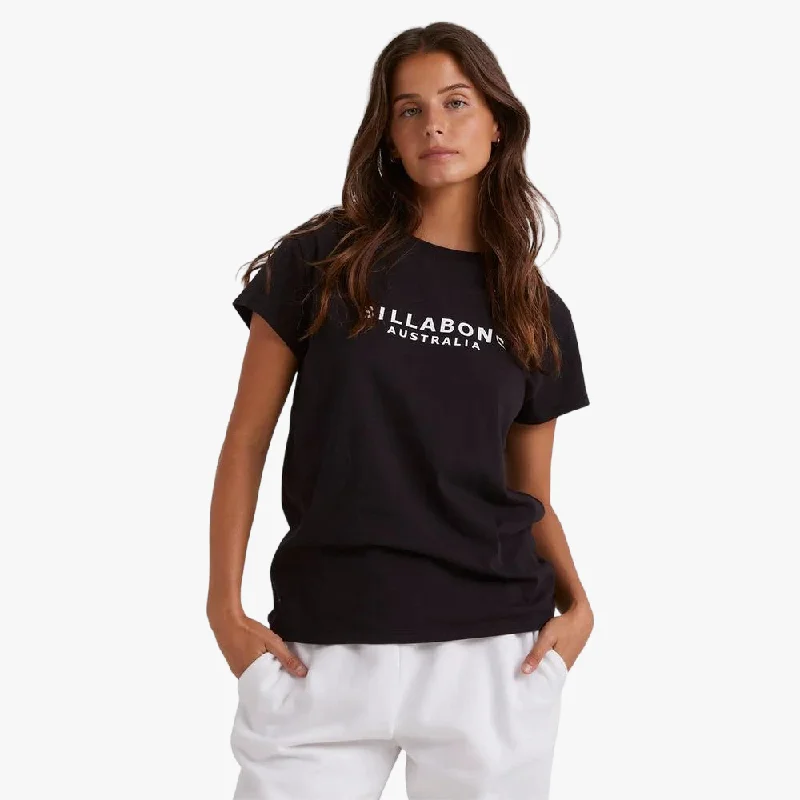 Billabong Womens Society Short Sleeve Tee Black Spandex Blend Rayon Blend Denim Blend Billabong Womens Society Short Sleeve Tee Black Spandex Blend Rayon Blend Denim Blend
