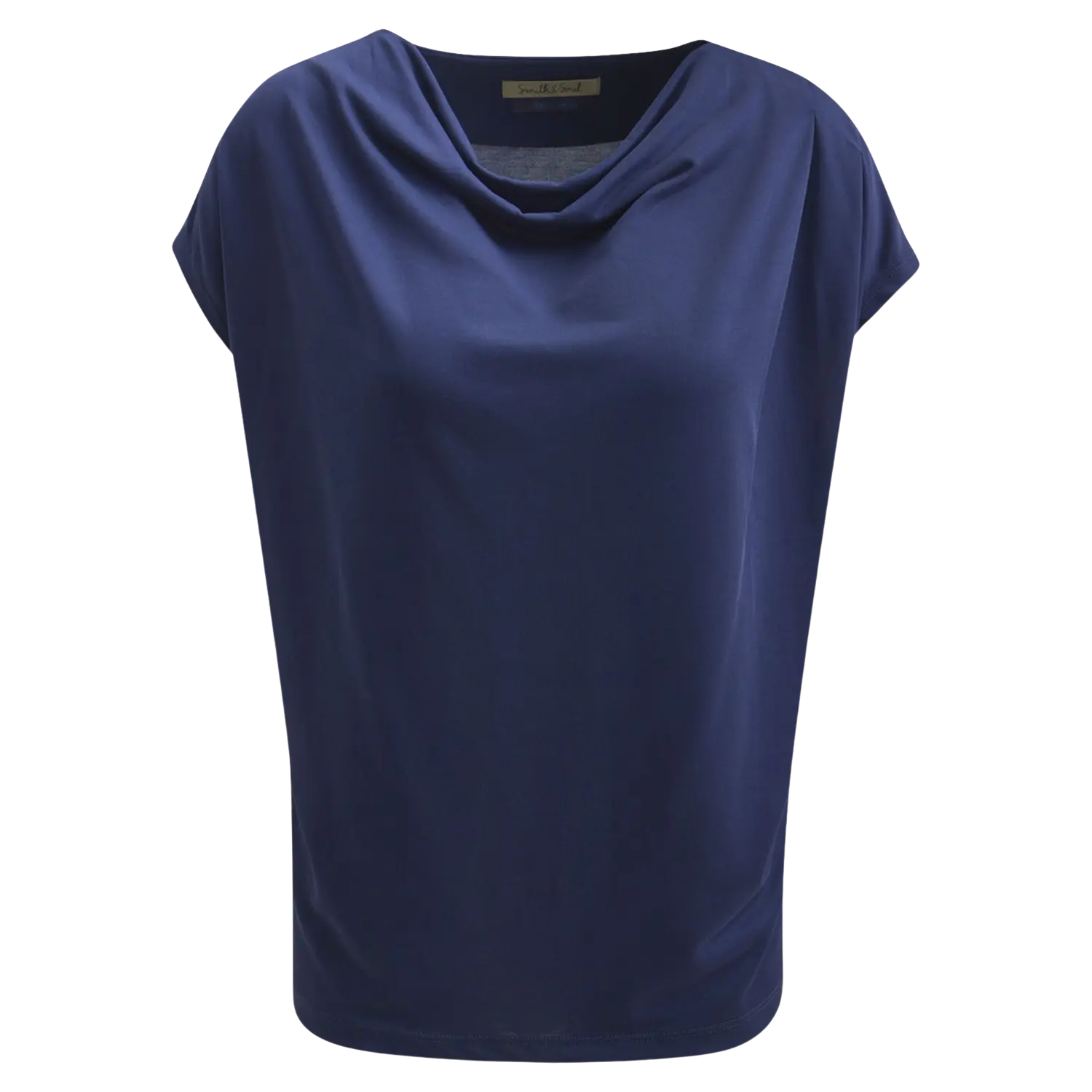 Smith & Soul Cowl Neck T-Shirt Welt Pockets Slit Pockets Flap Pockets