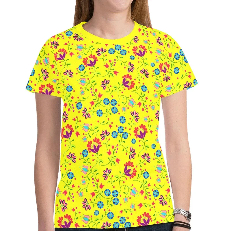 Fleur Indigine Mais T-shirt for Women Modern Contemporary Chic