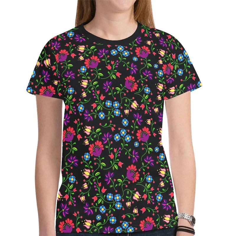 Fleur Indigine T-shirt for Women Thin T-Shirt Open Front Quick Dry