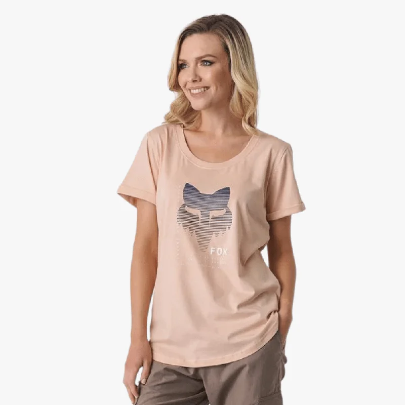 Fox Womens Dispute Short Sleeve Tee Creamy Pink Cotton Fabric Linen Fabric Terry Fabric Fox Womens Dispute Short Sleeve Tee Creamy Pink Cotton Fabric Linen Fabric Terry Fabric