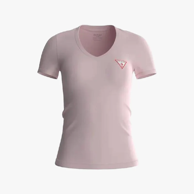 Guess Womens Vn Mini Triangle Short Sleeve Tee Medium Pink Anti-Shrink Durable Soft