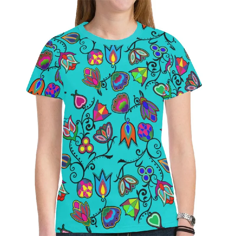 Indigenous Paisley Sky T-shirt for Women Oversized T-Shirt Spandex breathable