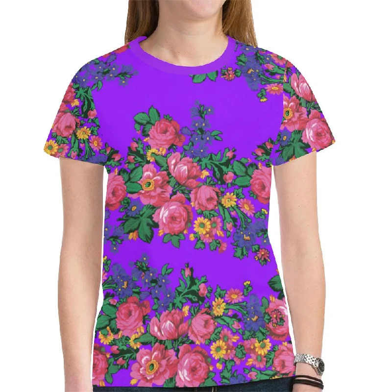 Kokum's Revenge Lilac T-shirt for Women Welt Pockets Slit Pockets Flap Pockets