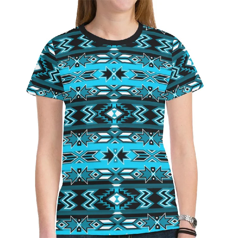 Northern Journey T-shirt for Women Wool Fabric Cashmere Fabric Tweed Fabric