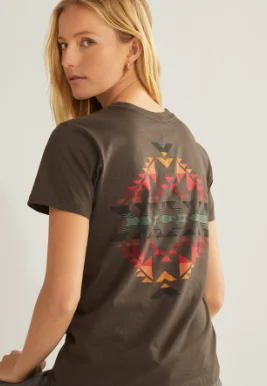 Pendleton Bridge Creek Graphic Tee Vintage Black Graphic Embroidered Appliqued