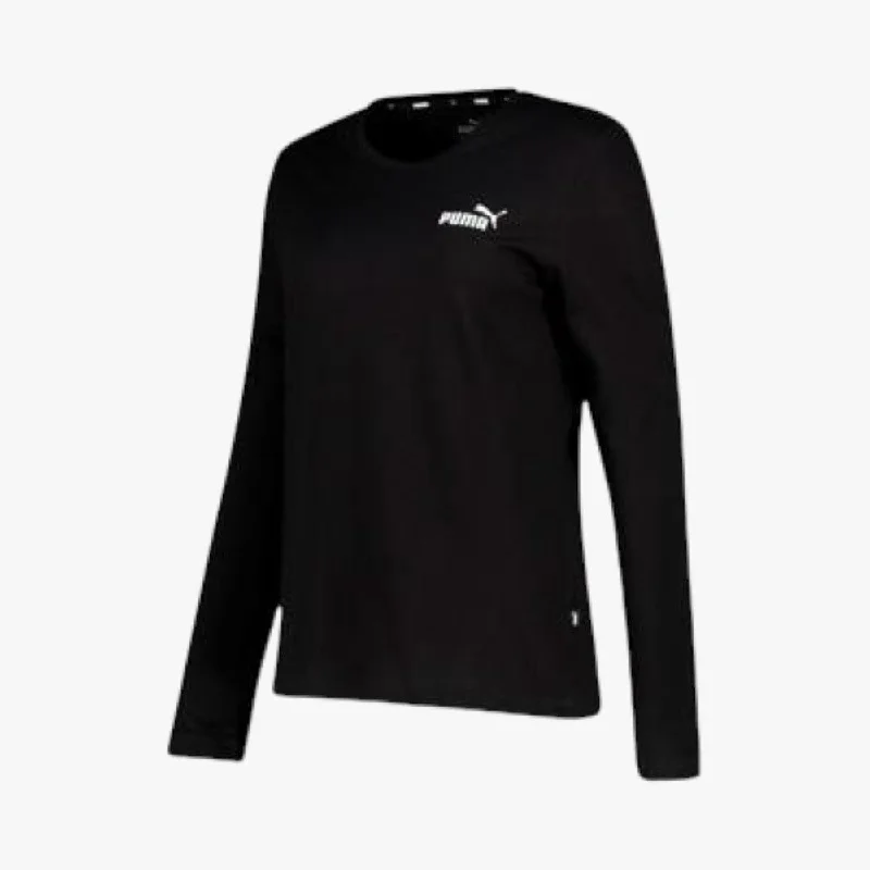 Puma Ladies Ess Longsleeve Tee Black Casual Formal Business