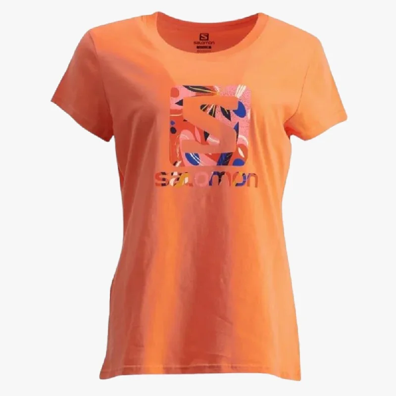 Salomon Ladies Tropic Of The Sea Short Sleeve Tee Coral Zippered Front Buttoned Front Snap Front Salomon Ladies Tropic Of The Sea Short Sleeve Tee Coral Zippered Front Buttoned Front Snap Front