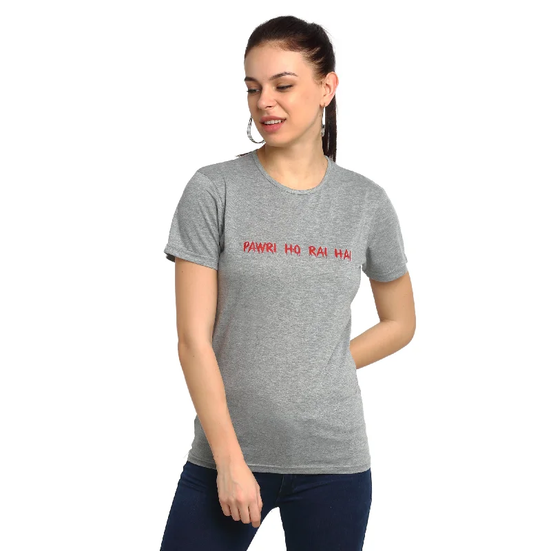 Vimal Jonney Silver Half Sleeve T-shirt For Women's Handmade Hand-knitted Hand-woven Vimal Jonney Silver Half Sleeve T-shirt For Women's Handmade Hand-knitted Hand-woven