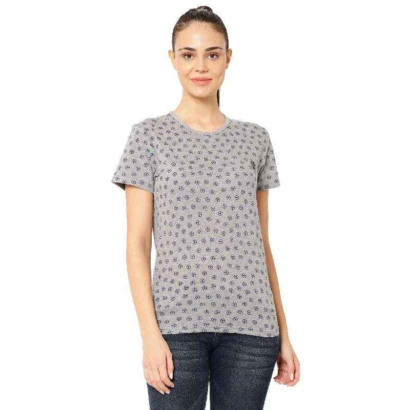 Vimal Jonney Silver Color T-shirt For Women Cozy Warm Stylish