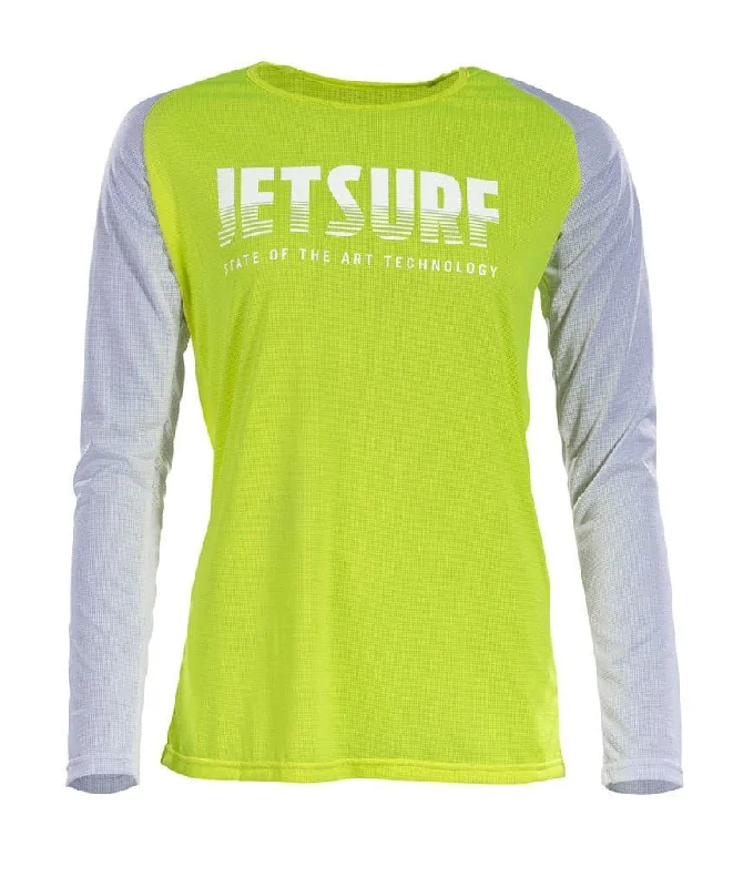 T-shirt DRYFIT LONG SLEEVE SHIRT FLUO YELLOW/WHITE W Anti-Shrink Durable Soft