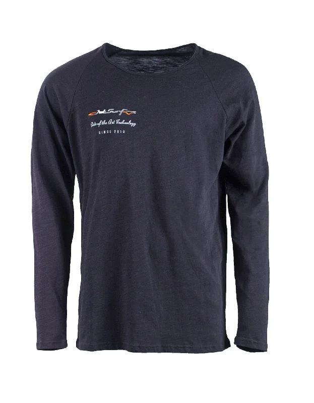 T-Shirt LONG SLEEVE SHIRT W Black Zippered Front Buttoned Front Snap Front