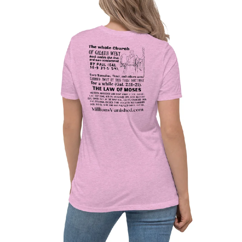 T-Shirt Women's Law of Moses Black Rayon Fabric Velvet Fabric Corduroy Fabric