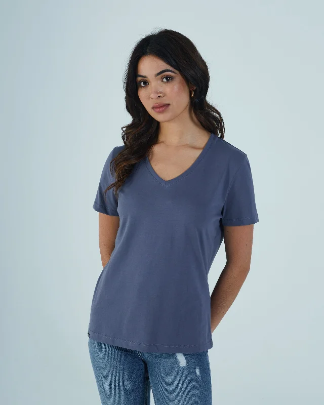 Ada Basic Tee Lavender Slate Mesh Blend Leather Blend Suede Blend