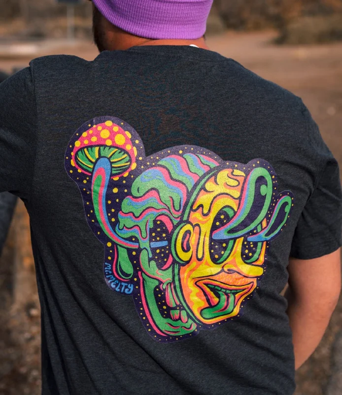 Unisex Tee - Mushroom Face Popper Terry Blend Velvet Blend Canvas Blend