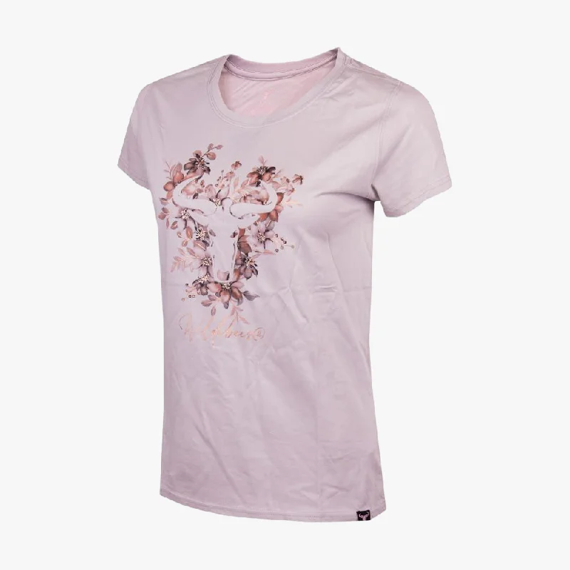 Wildebees Womens Punch Out Posey Short Sleeve Tee Tiffany Fog Real Fur Shearling Chenille Wildebees Womens Punch Out Posey Short Sleeve Tee Tiffany Fog Real Fur Shearling Chenille