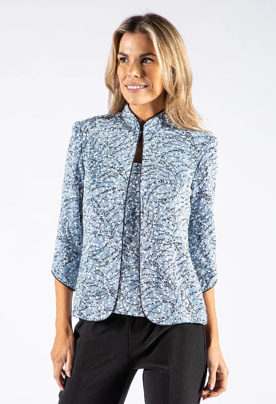 Glitter Detail Jacket and Top Two Piece Lace Jacket Ribbed Jacket Sequined Jacket