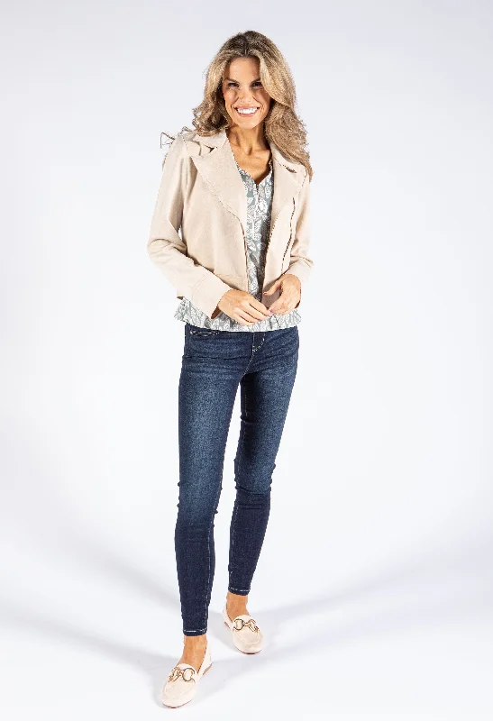 Soft Faux Suede Jacket Cardigan Sweater Pullover