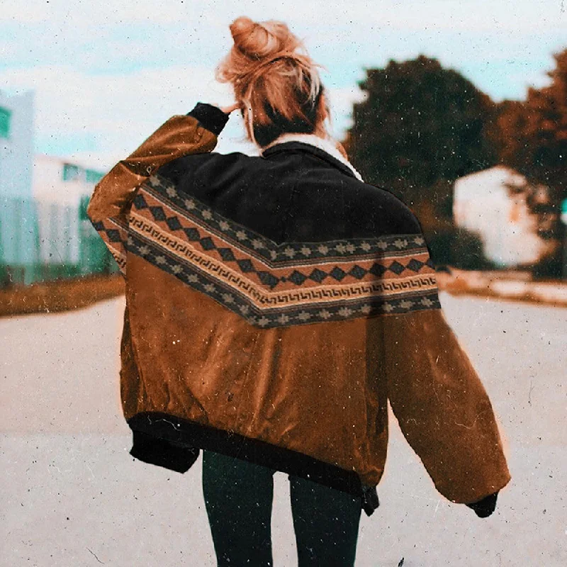 Women Vintage Cotton Jackets Coats Autumn Fashion Clothes Oversized Jacket Tailored Jacket Straight Jacket